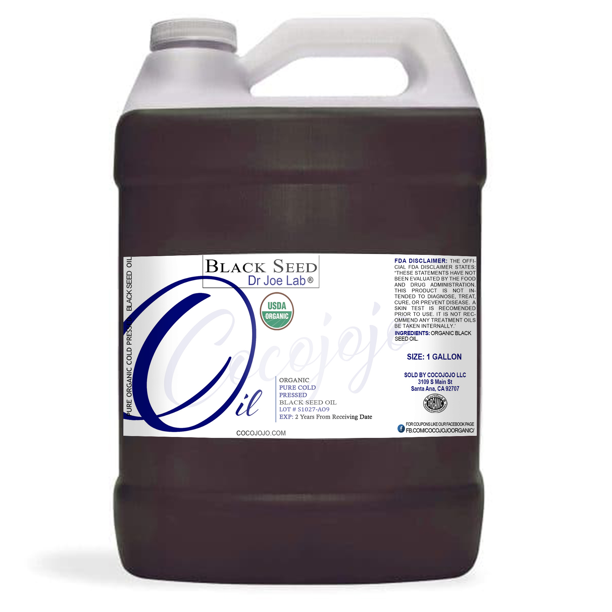 Organic Egyptian Black Seed Oil - Unrefined - Certified Organic
